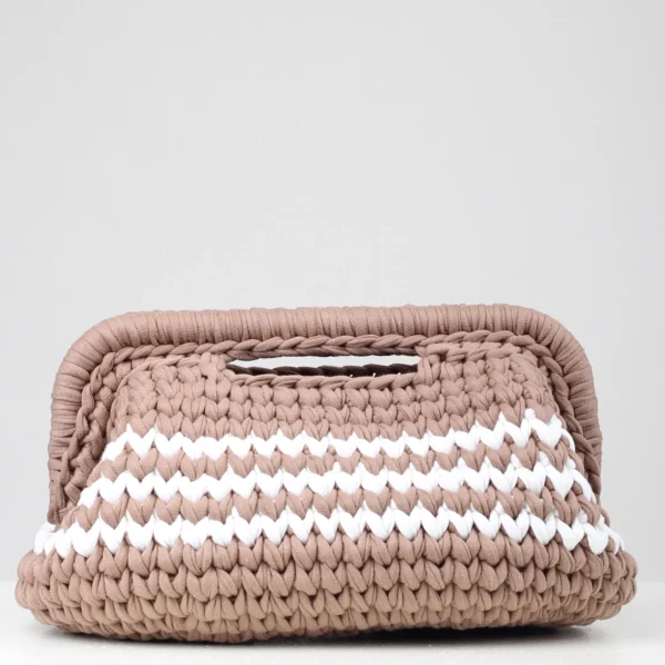 Big Light Brown Clutch Bag