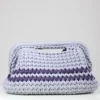 Big Purple & Gray Clutch Bag
