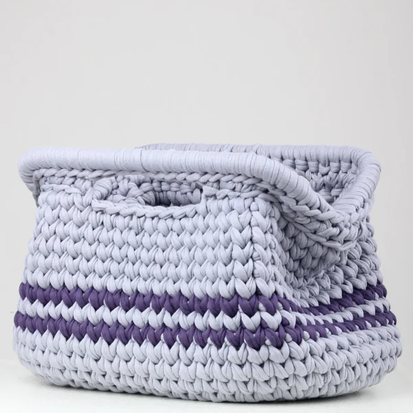 Big Purple & Gray Clutch Bag