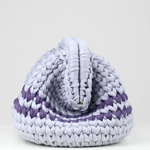 Big Purple & Gray Clutch Bag