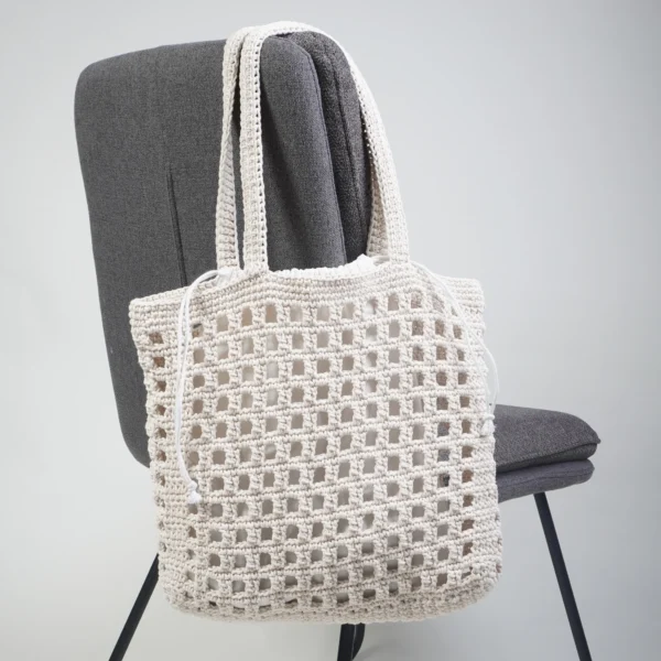 Square Off White Tote