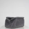 Small Grey Leather Clutch