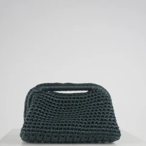 Small Olive Leather Clutch