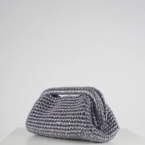 Small Smoke Silver Clutch