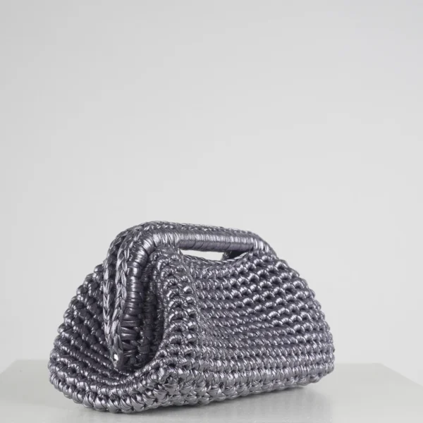 Small Smoke Silver Clutch