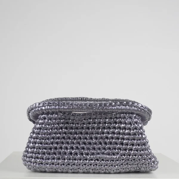 Small Smoke Silver Clutch